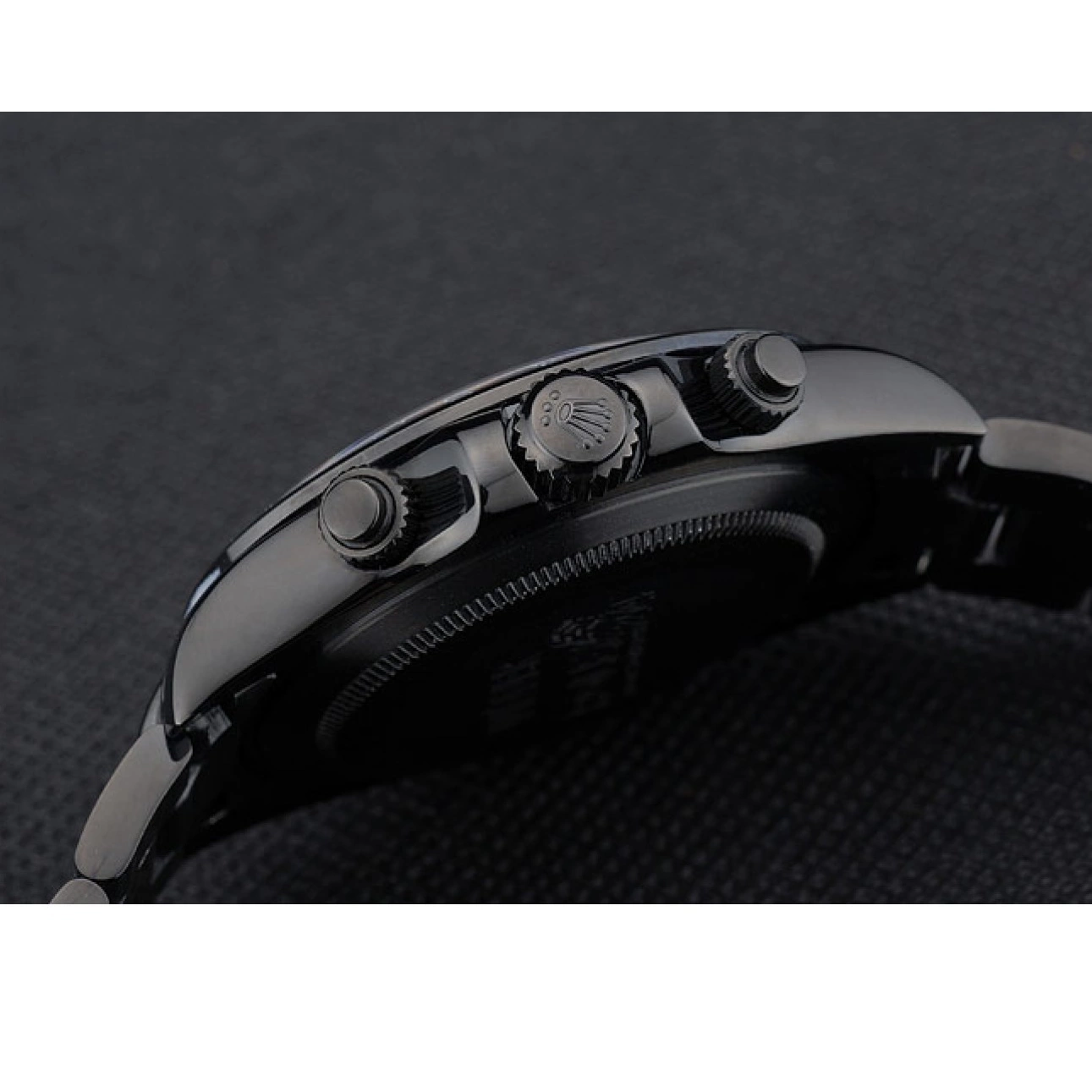 Aaa replica watch 80246 Dial Steel Plated Ion Black Rolex Daytona Strap Stainless Black Green Tachymeter 0626